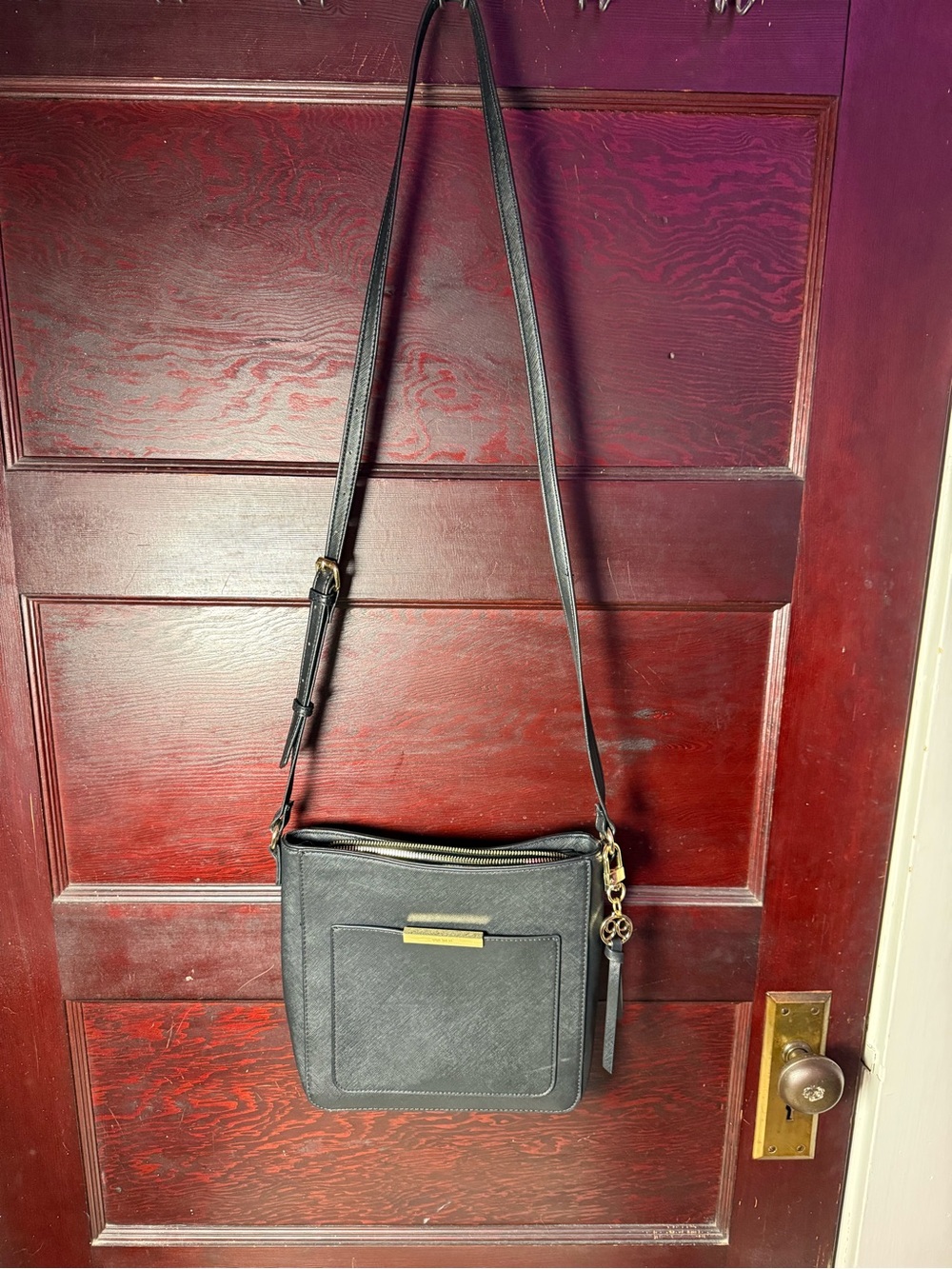 Nine West Black Crossbody with Gold Accent